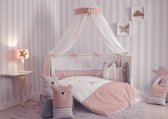 dekbedovertrek de couette lit bébé - Petite princesse - rose - coton - drap housse inclus