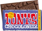 Tony's Chocolonely Chocolade Reep Donkere Melk Pretzel Toffee - 180 gram