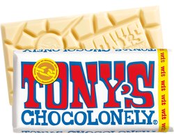 Tony's Chocolonely Witte Chocolade Reep 180 gram Chocola