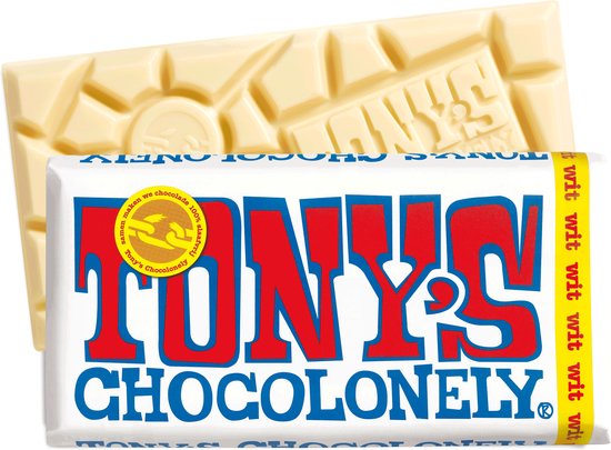 Tony's Chocolonely Witte Chocolade Reep - 180 gram