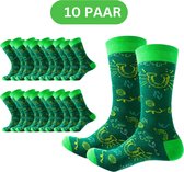 10 paires de Chaussettes vertes irlandaises - Chaussettes irlandaises - Saint-Patrick - Dames/Hommes Taille 40 à 46