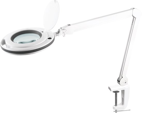 Rebel LED tafellamp met vergrootglas en verstelbare arm voor tafelmontage 5D 10W 6500K wit