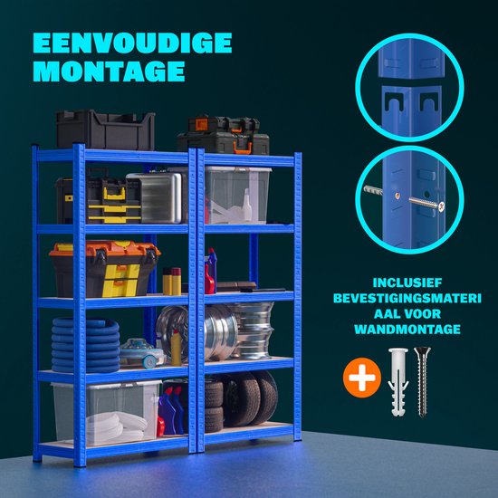 Rack de stockage en métal jusqu'à 875 kg bleu