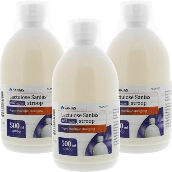 Sanias Lactulose Stroop 667mg/ml - 3 x 500 ml