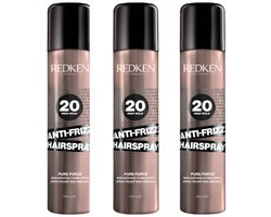 Redken - Pure Force 20 - Fixing Spray - Haarspray - 3x 250ml