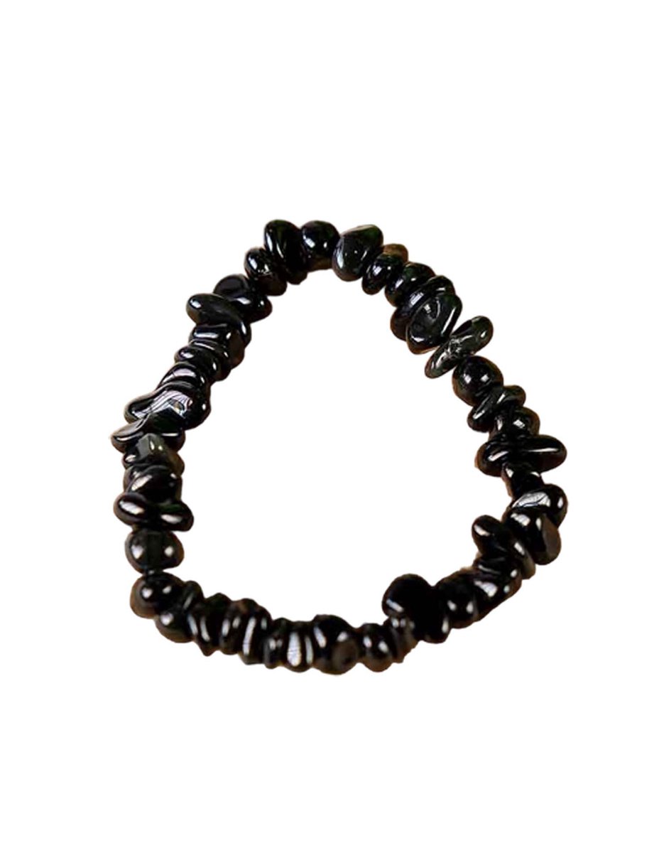 Stones & Bones® Obsidiaan Regenboog Splitarmband