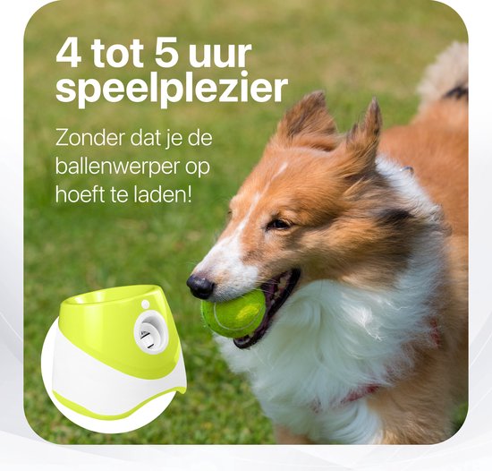 Relaxdays ballenwerper voor honden - 2 werpstokken - tennisbalwerper
