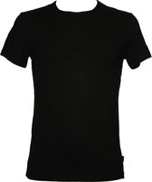 Boru Bamboe Heren T-shirt Ronde Hals Zwart-XXL