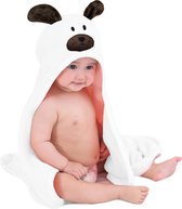 Mooiys Multifunctionele Baby Fleece deken met capuchon – Wikkeldeken – Deken 75x100 cm – Konijn - Bruin