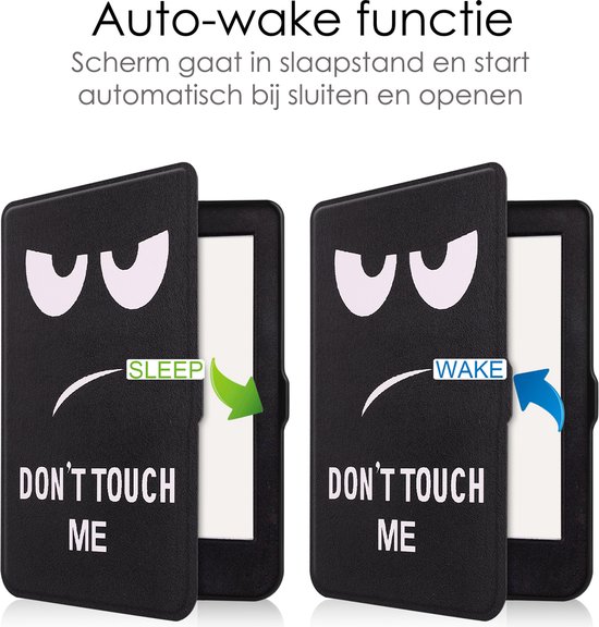 Hoes Geschikt voor Kobo Nia Hoesje Bookcase Cover Book Case Hoes Sleepcover - Don't Touch Me van e-Volve — afbeelding 4