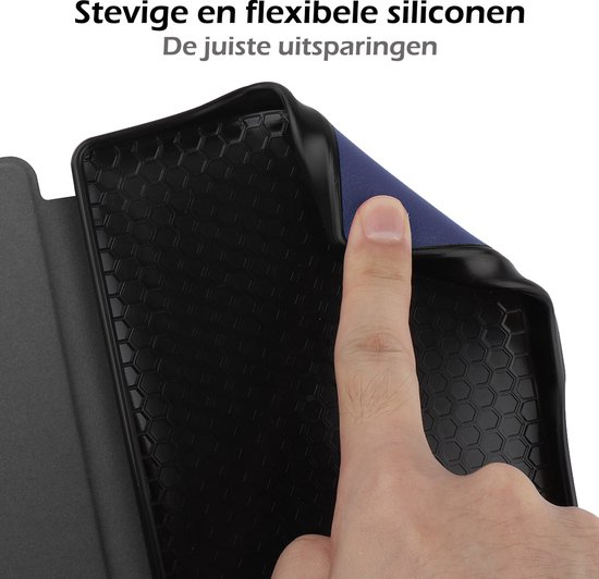 Hoesje Geschikt voor Kobo Nia Hoes Book Case - Hoes Geschikt voor Kobo Nia Hoesje Book Cover - Donkerblauw van Hoesje  — afbeelding 3