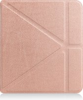 Hoesje Geschikt voor Kobo Libra H2O Hoes Book Case - Hoes Geschikt voor Kobo Libra H2O Hoesje Book Cover - Rosé Goud