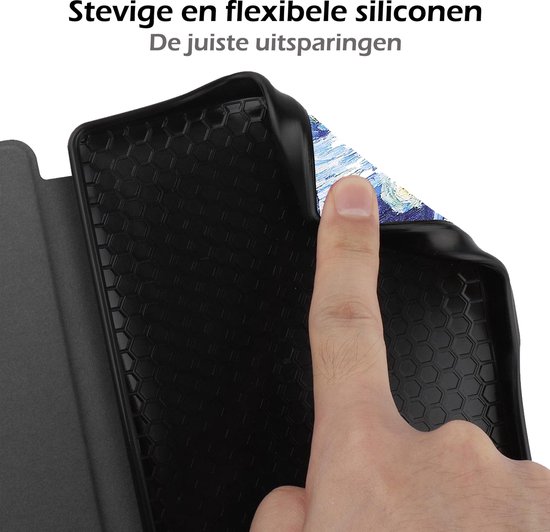 Hoesje Geschikt voor Kobo Nia Hoes Book Case - Hoes Geschikt voor Kobo Nia Hoesje Book Cover - Sterrenhemel van Hoesje  — afbeelding 3