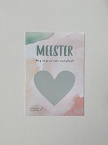 Bedankt meester kaart | Cadeautje meester | Kraskaart | Persoonlijke boodschap