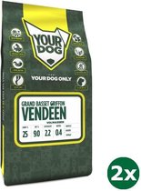 2x3 kg Yourdog grand basset griffon vendÉen volwassen hondenvoer