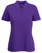 Fruit of the Loom - Dames-Fit Pique Polo- Paars - XXL