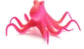 Nobleza Fluorescerende octopus aan draad - Aquariumdecoratie - Aquariuminrichting - Aquariumornament - Dierlijk ornament aquarium - Octopus voor aquarium - Rubber - Rood