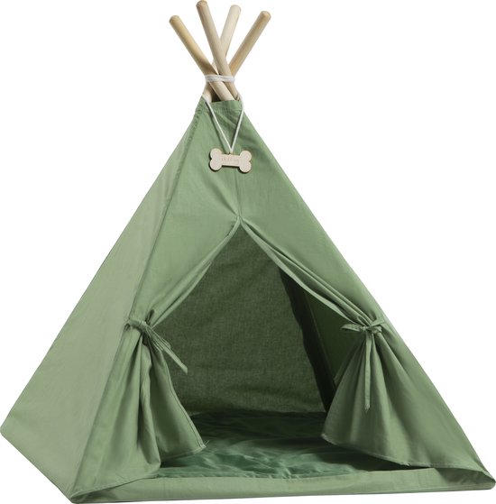 Chien Tente Tipi, Tipi Tente pour Animaux de Compagnie avec Coussin pour  Chiens de Taille Moyenne, Chats, Tente pour Animaux de Compagnie, Niche