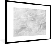 Fotolijst incl. Poster - Marmer - Steen - Wit - Luxe - Marmerlook - 80x60 cm - Posterlijst