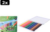 Go Go Gadget - "Set de 24 Crayons de couleur: 2x dans une boîte !