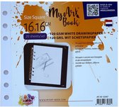 MyArt®Book vierkant 120 g/m2 wit schets papier - Formaat 177 x 160 mm