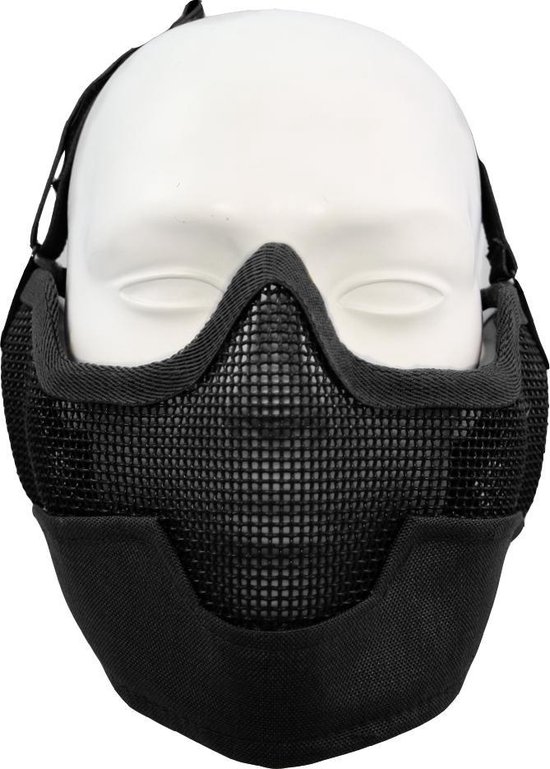 101-INC airsoft beschermingsmasker met oorbescherming khaki