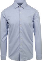 Desoto - Overhemd Strijkvrij Kent Melange Lichtblauw - Heren - Maat L - Slim-fit