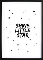 Shine Little Star (50x70cm) - Wallified - Kinderen - Poster - Print - Kinderkamer - Baby - New Born - Peuter - Kleuter - Wall-Art - Woondecoratie - Kunst - Posters
