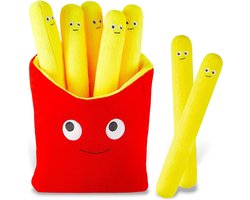 foto van Klikkopers® - Kawaii Kussen - Friet Pakket - 28 cm tot 32 cm - Kawaii Knuffel - Voedsel Knuffel