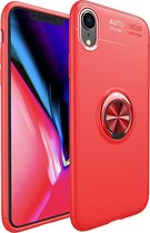 Schokbestendige TPU Case voor iPhone XR, met houder (rood)