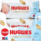 Huggies - Extra Care Sensitive - Billendoekjes - 896 babydoekjes - 16 x 56