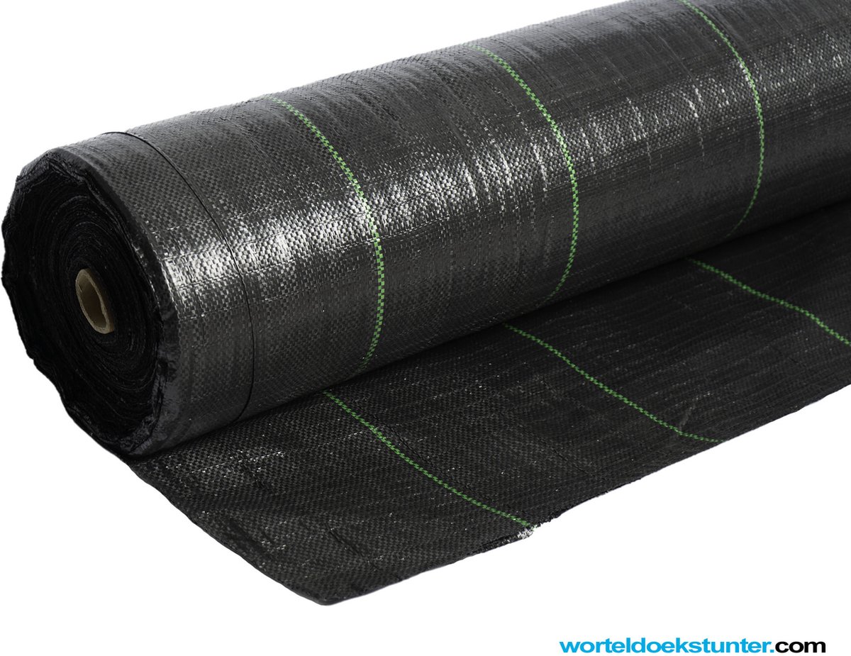 Gronddoek - worteldoek 2,10M breed x 75M lang; totaal 157,5M² - Europese kwaliteit (100 g/m²)