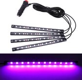 4 in 1 universele auto LED sfeerverlichting kleurrijke verlichting decoratieve lamp, met 48 LEDs SMD-5050 lampen, DC 12V 3,7 W (roze licht)