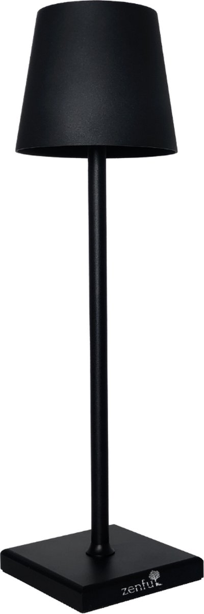 Tafellamp draadloos LED – Binnen/buiten – Oplaadbaar en Dimbaar – 38cm – zwart