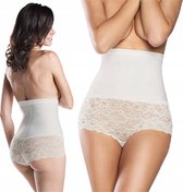 Italian Fashion Ingrid - hoog getailleerde buikvormende slip - corrigerend ondergoed voor dames - correctie buik ondergoed - taille correctie - nude L