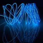 EL Koud Blauw Licht Waterdicht, Flat Flexibel Autostrooklicht met Driver voor Autodecoratie, Lengte: 5m (Blauw)