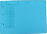 Onderhoudsplatform Hittebestendig reparatie-isolatiepad voor hoge temperaturen Siliconenmatten met schroeven Positie, grootte: 35cm x 25cm (blauw)