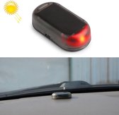 LQ-S10 Auto Solar Power Gesimuleerde Dummy Alarmwaarschuwing Anti-Diefstal LED Knipperend Beveiligingslicht Fake Lamp (Rood Licht)