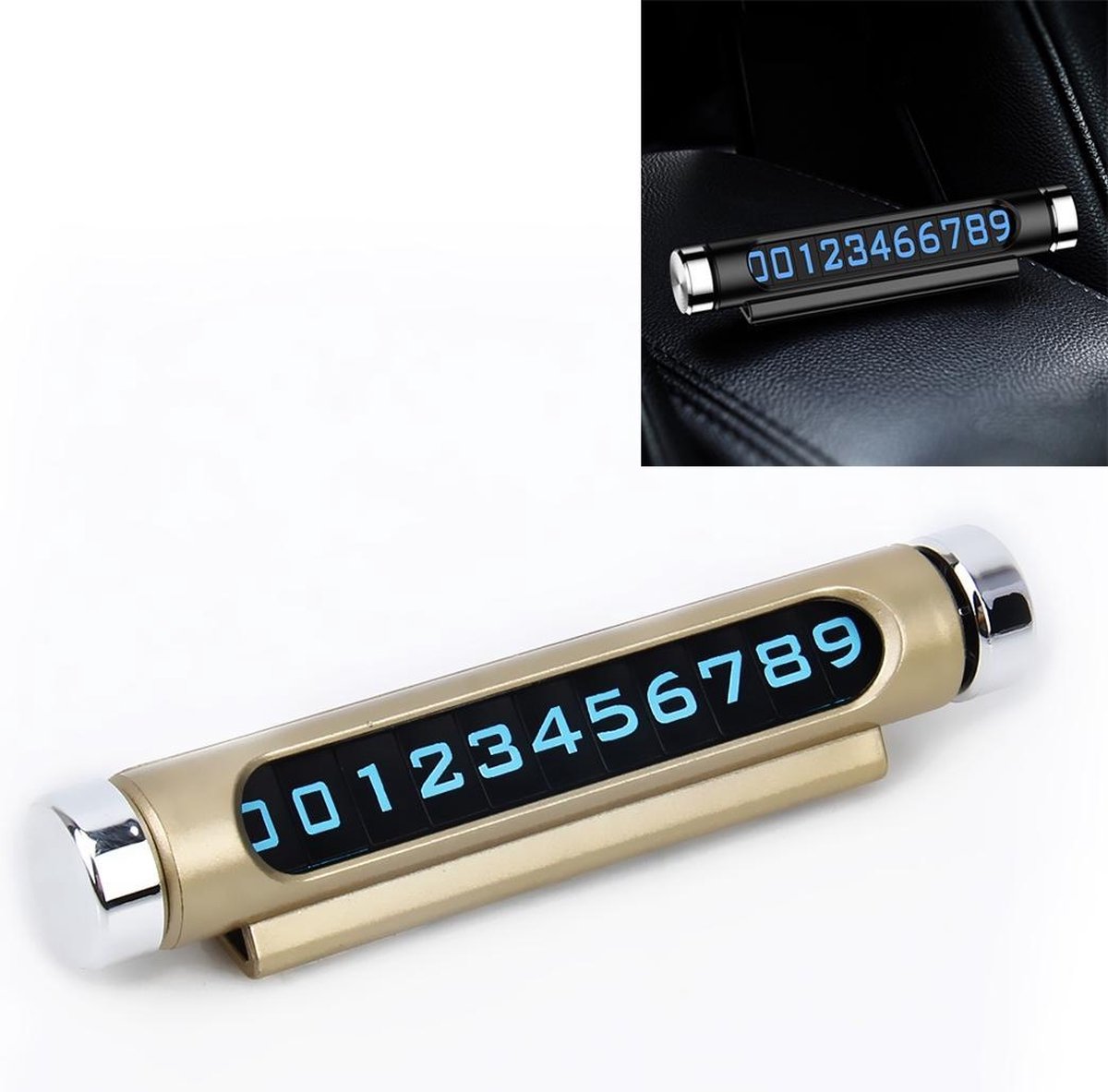 Tijdelijke parkeerkaart Auto tijdelijk parkeren Card Phone Number Card Plate Telefoonnummer Car Park Stop Auto-accessoires auto-styling (Color Name : Black