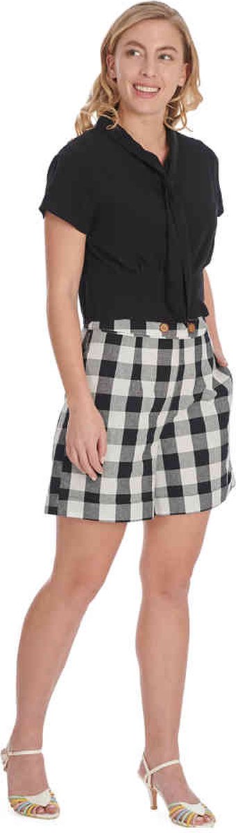Banned - Cruise Ship Korte broek - L - Zwart/Wit