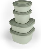Sunware Sigma home Boîtes de conservation - Contenants pour congélateur - Sans BPA - 4 pièces - 3L + 0+ 0 + 1,8L - Vert