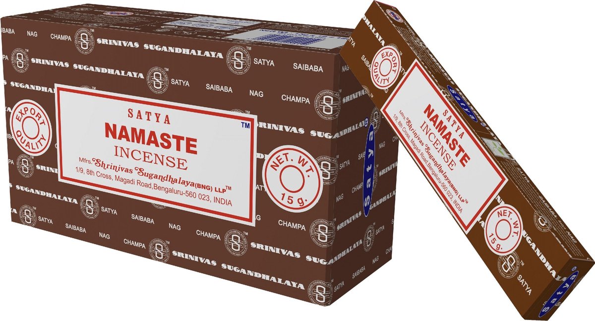 Satya Wierook Satya Namaste - 15 gram - 12 doosjes wit