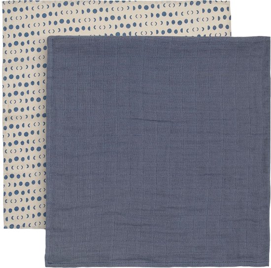 Product: Jollein Hydrofiel Multidoek 115x115cm - Moonlight - 2 Stuks, van het merk Jollein