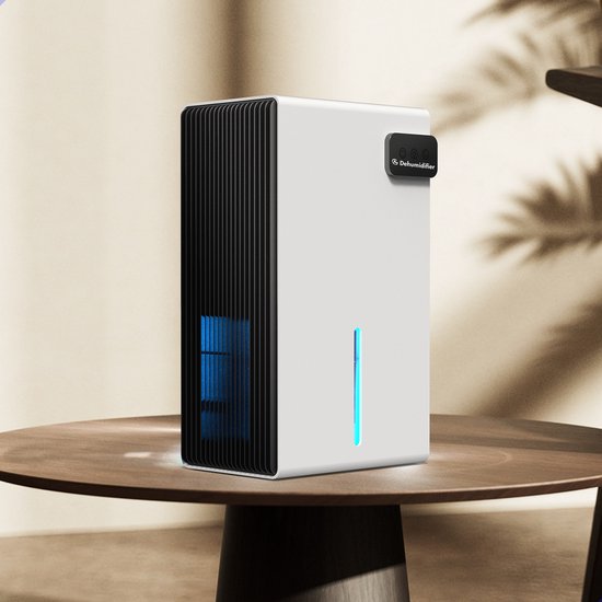 AG240 Luchtontvochtiger - Luchtreiniger - Dehumidifier - Grote watertank 2.5L capaciteit, 800ml/D ontvochtiging, 10-35m2 bereik -energiezuinig, verlichting 7 kleuren - Voor huis, kamer, badkamer & kelder