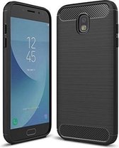 Geborstelde TPU Cover - Samsung Galaxy J7 2017 - Zwart