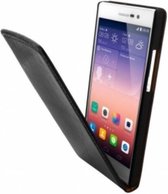 Mobiparts Luxury Flip Case Hoesje geschikt voor Huawei Ascend P7 Classic Black