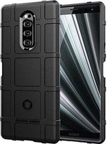 Case2go - Hoesje geschikt voor Sony Xperia 1 - Heavy Armor TPU Bumper - Back Cover - Zwart