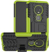 Schokbestendige Back Cover - Hoesje geschikt voor Motorola Moto G7 - Groen