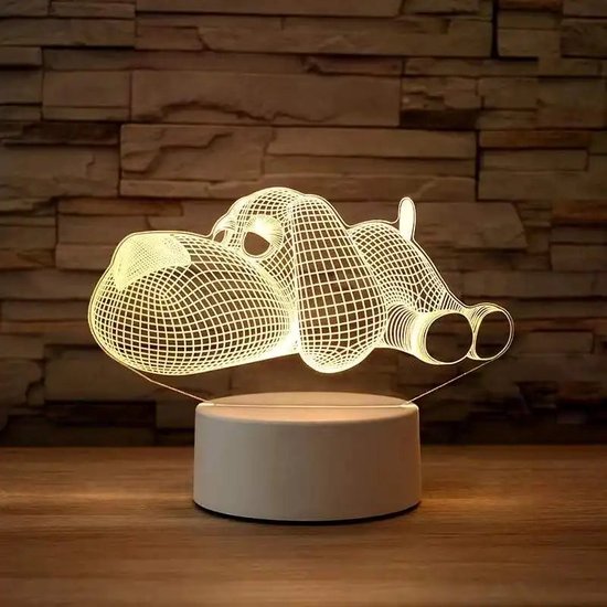 3D Illusie Lamp Hondje