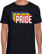Bellatio Decorations Pride regenboog / LGBTQ Heren t-shirt - zwart XXL